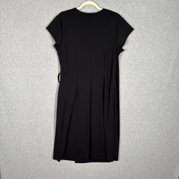 Lane Bryant Dress 14 16 Wrap‎ Strap Tie Stretch Modest Career Church Quiet Basic - Picture 8 of 9